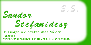sandor stefanidesz business card